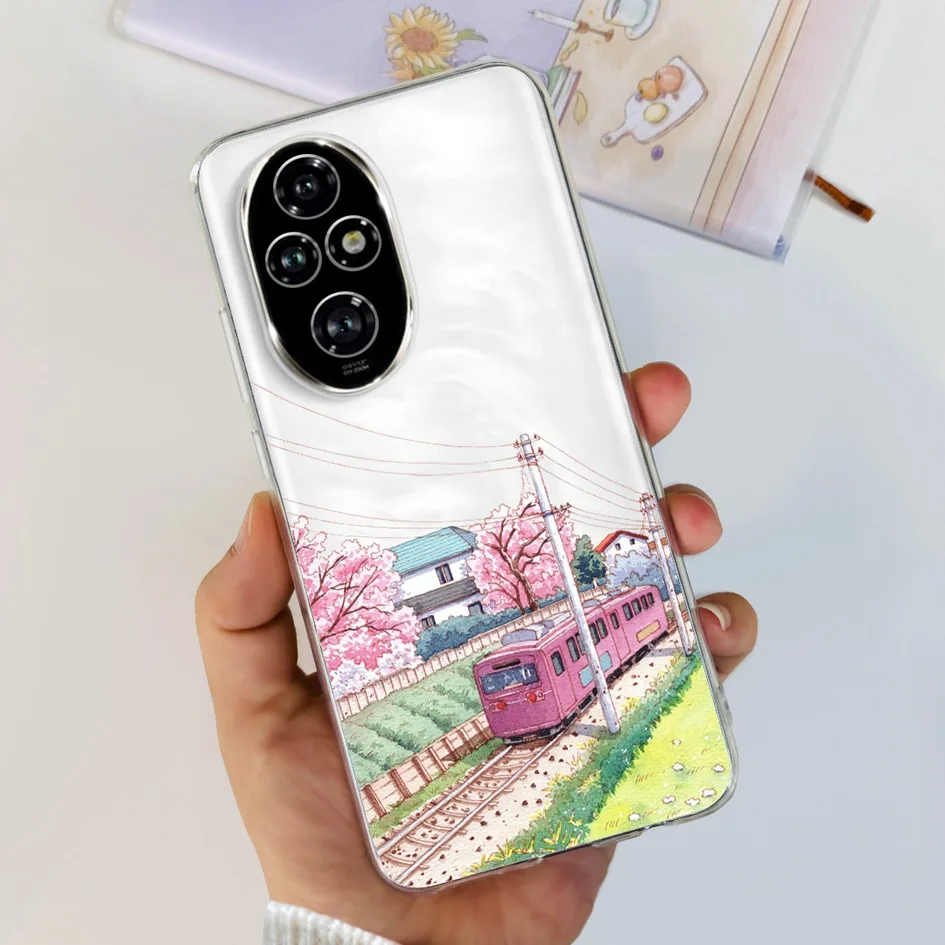 Stylish Flower Slim Clear Silicone Phone Case - Soft Protective Bumper Cover