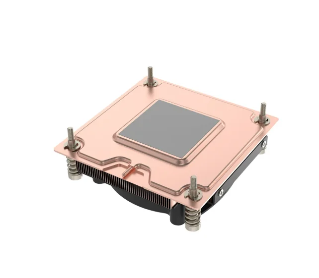 V12 1U 로우 프로파일 CPU 쿨러 VC 증기 챔버 올 구리 터보 팬 (인텔 LGA 115X 1200 1700 서버용)