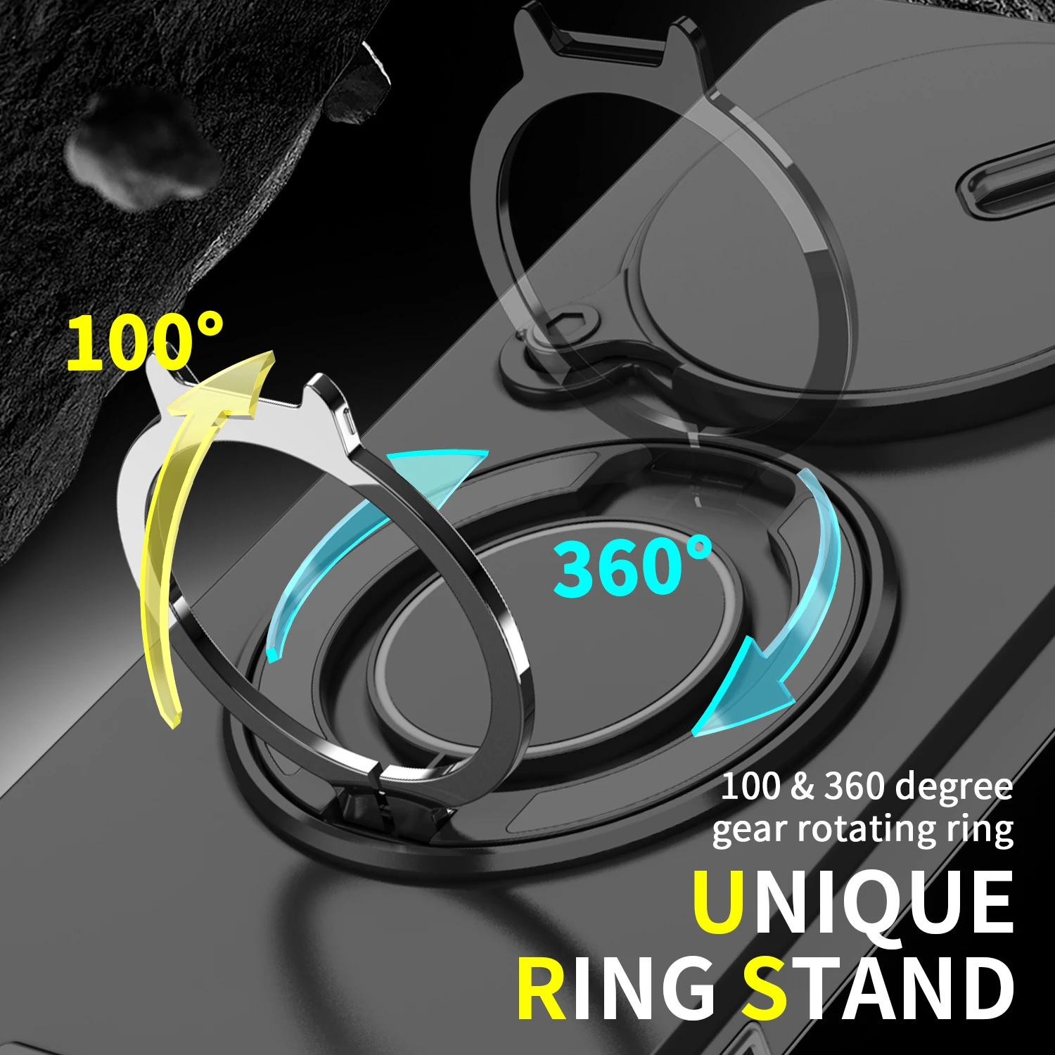 Enhanced Armor Case with Magnetic Bracket and Lens Protection - Shockproof Cover