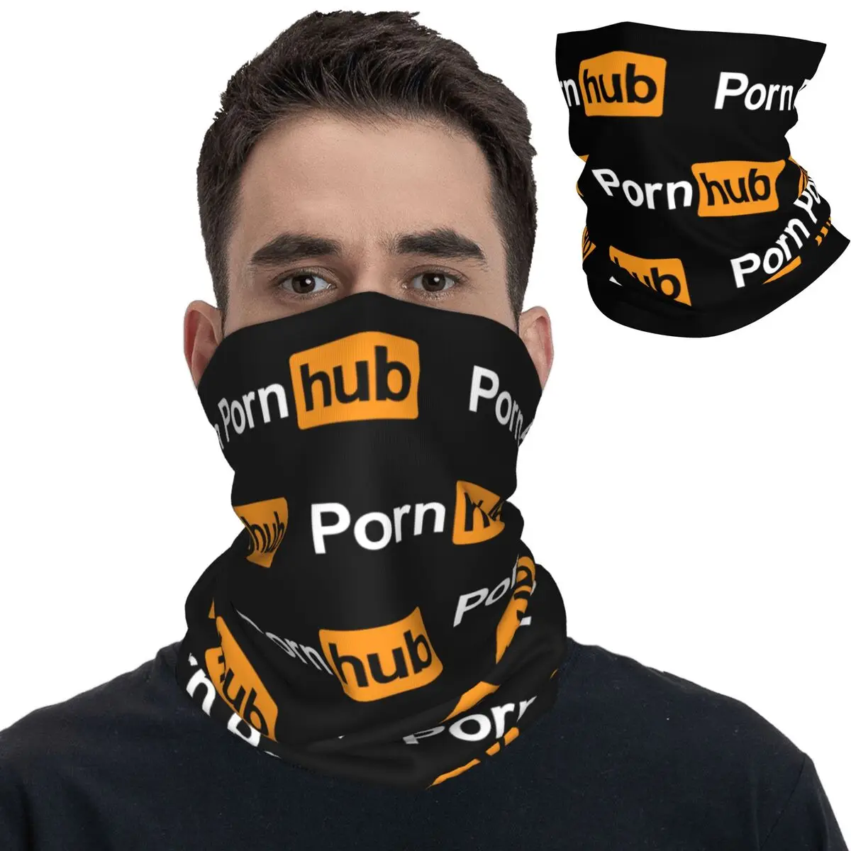 

Pornhub Бандана с логотипом, шейный шарф, шарф с принтом, многофункциональная Балаклава для бега, унисекс, для взрослых, дышащий