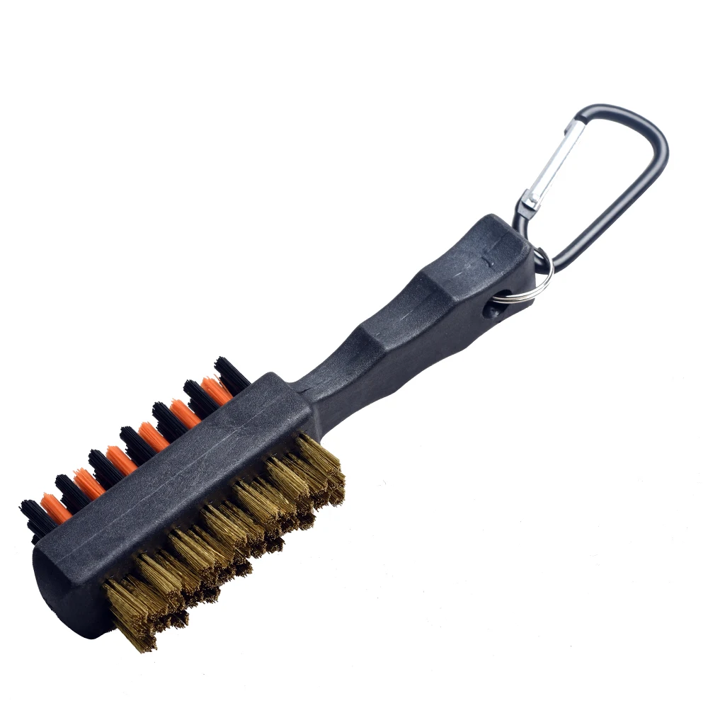 Golf Club Brush Groove Cleaner Dual Sided Tools Portable Metal Lightweight Nylon Accessories golf club cleaner