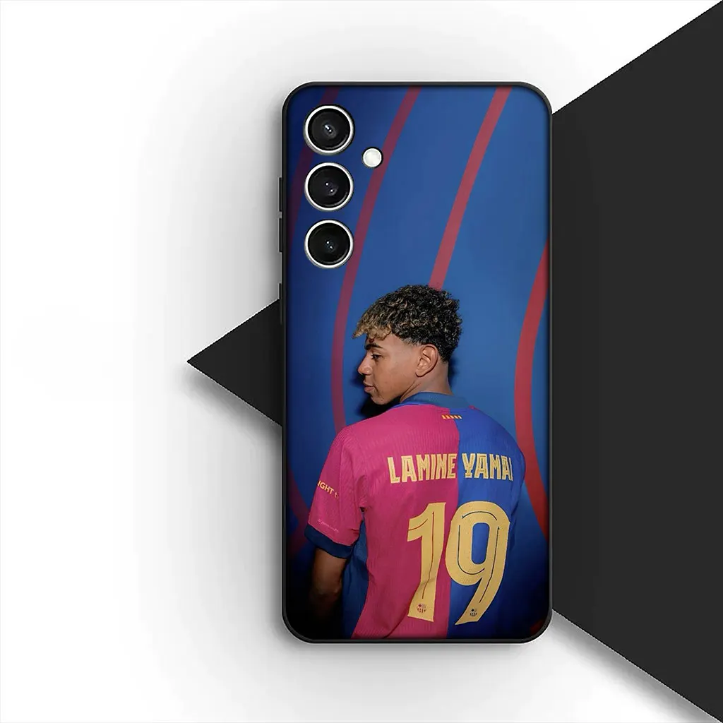 Soccer-Themed Soft Silicone Phone Case with Number 19 Design