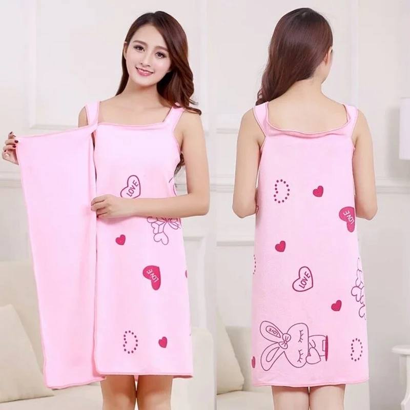 

Wearable Bath Towel Superfine Fiber Bathroom Bathrobe Soft Absorbent Towel for Home Skin-Friendly Spa Beach Towels Home Textile