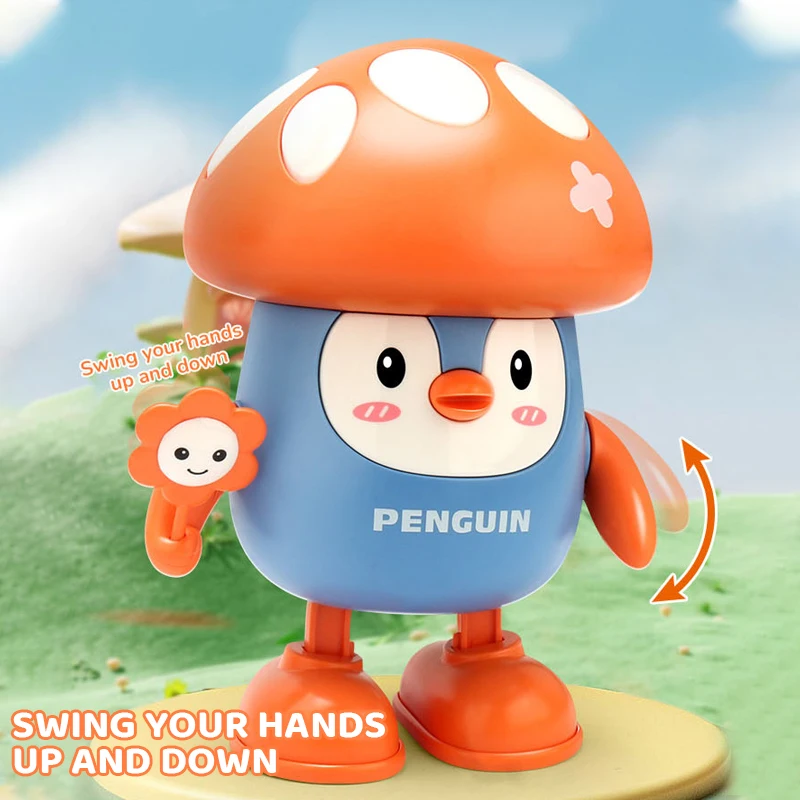 Plastic Electronic Dancing Penguin Toy with Music and Lights for Kids