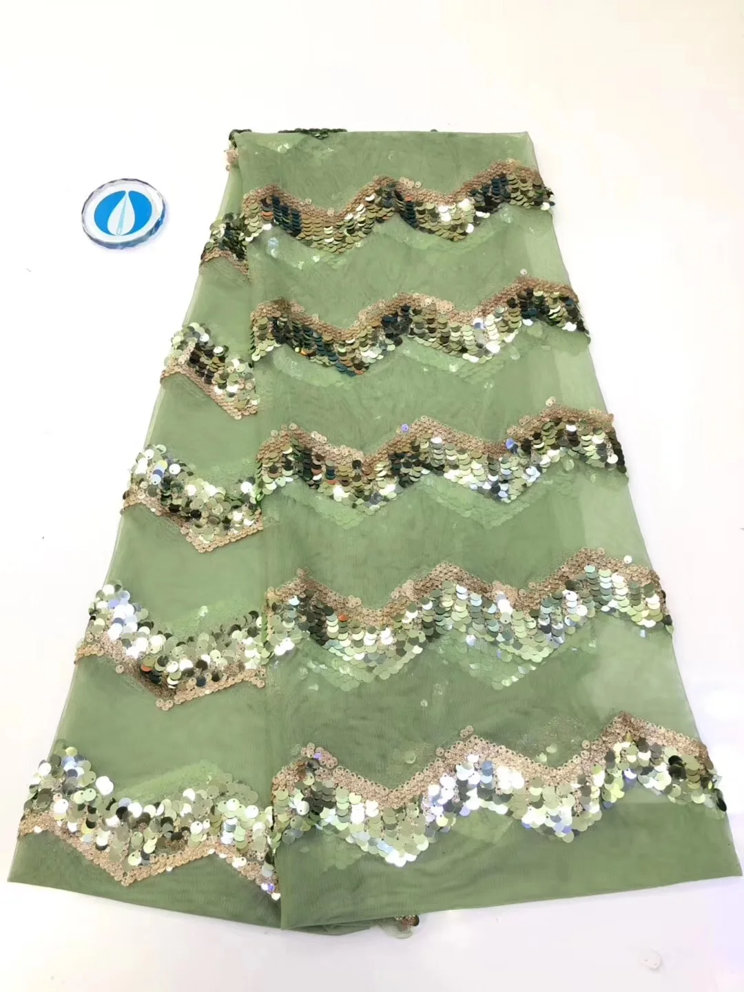 

High Quality African Chemical Lace Fabric Water Soluble Blue Nigerian Guipure Wedding Dress African Lace Fabric D115