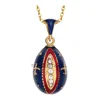Hottest Jewelry Brass Enamel HandMade Russian Easter Sword Vintage Egg Pendant Charm Necklace Gift To Women Or Girls 2024 New 1