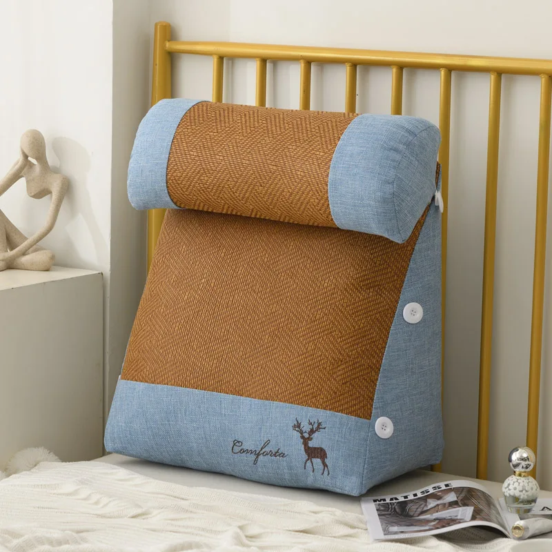 

FourSeasons Reading Pillow Bed Cushion Pillow Triangular Pillow for Office Chair Bed Lumbar Support Cushion Backrest Pain Relief