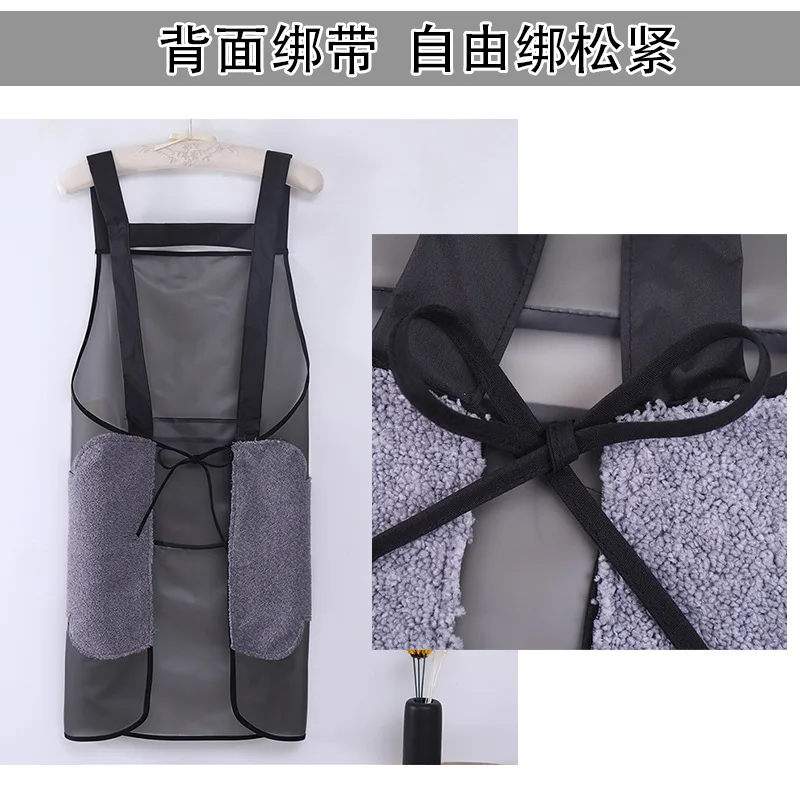 Kitchen Apron Waterproof Transparent Ladies Men Home Aprons Wipeable Oil Resistant Baking Accessories Restaurant Cafe Aprons