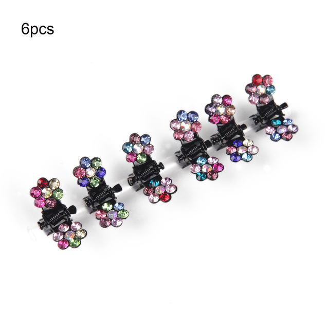 Crystal Rhinestone Flower Hair Claws Clamps Hairgrip Accessories Hairpins Hair Clips Jewelry for Women Bridal Kids Girl