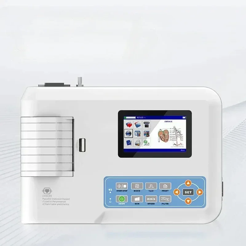 CONTEC ECG300G Digital 3 Channel 12 Leads ECG/EKG Machine Human/Veterinary Use Electrocardiograph
