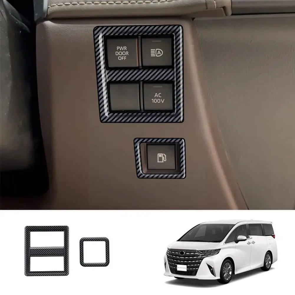 

Крышка кнопки управления правой кнопкой из АБС-карбона для Alphard 40 серии 2023 +, плохая дверь от фары Swtich, топливный переключатель Co S5c0