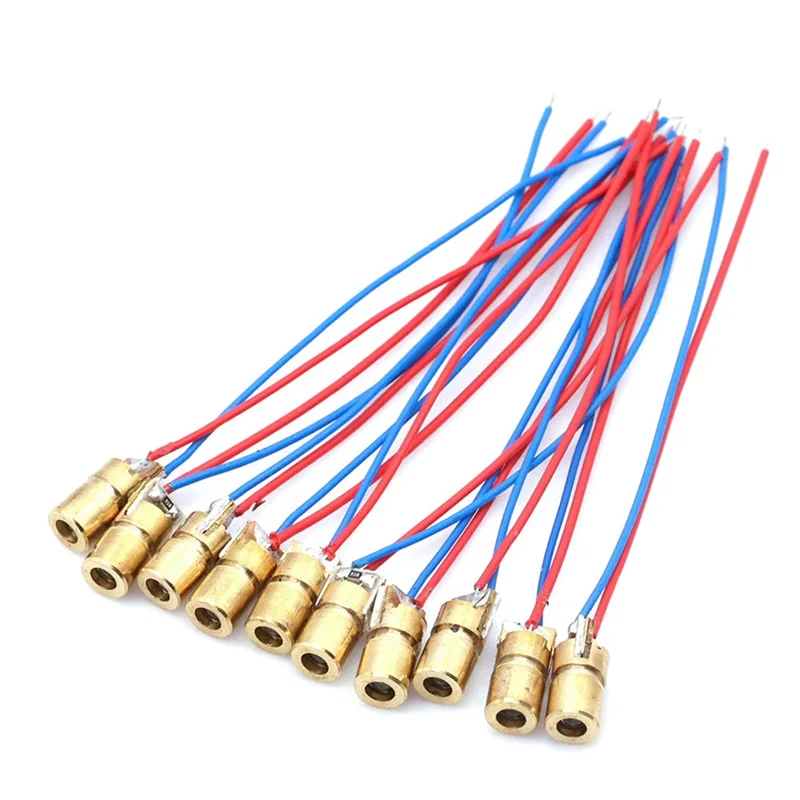Adjustable Laser Dot Diode Module 3V 5V 650nm 5mW Red Sight Copper Head laser head