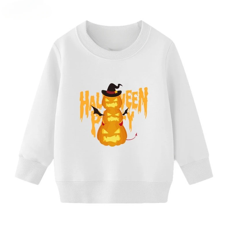 Autumn/winter New Horror Halloween Skull Hoodie Pure Cotton Printed Hoodie Hood Street Fashion Boys and Girls