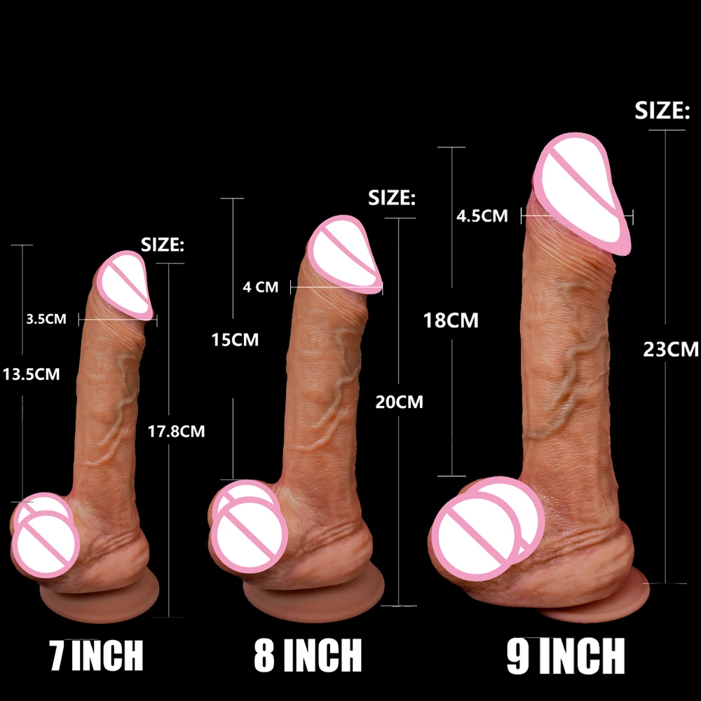 Sex Toys 7-9 Inch Realistic Dildo Soft Silicone Long Huge Big Penis Suction Cup G-spot Curved Shaft Ball For Women Lesbian Anal Sex Toys
