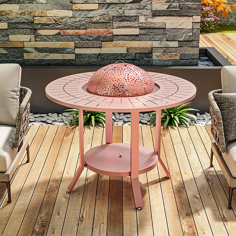 Outdoor Heating Fire Pits Barbecue Table Grilling Stove Indoor Charcoal Brazier Home Heating Stove Outdoor Grill Stand Smokeless
