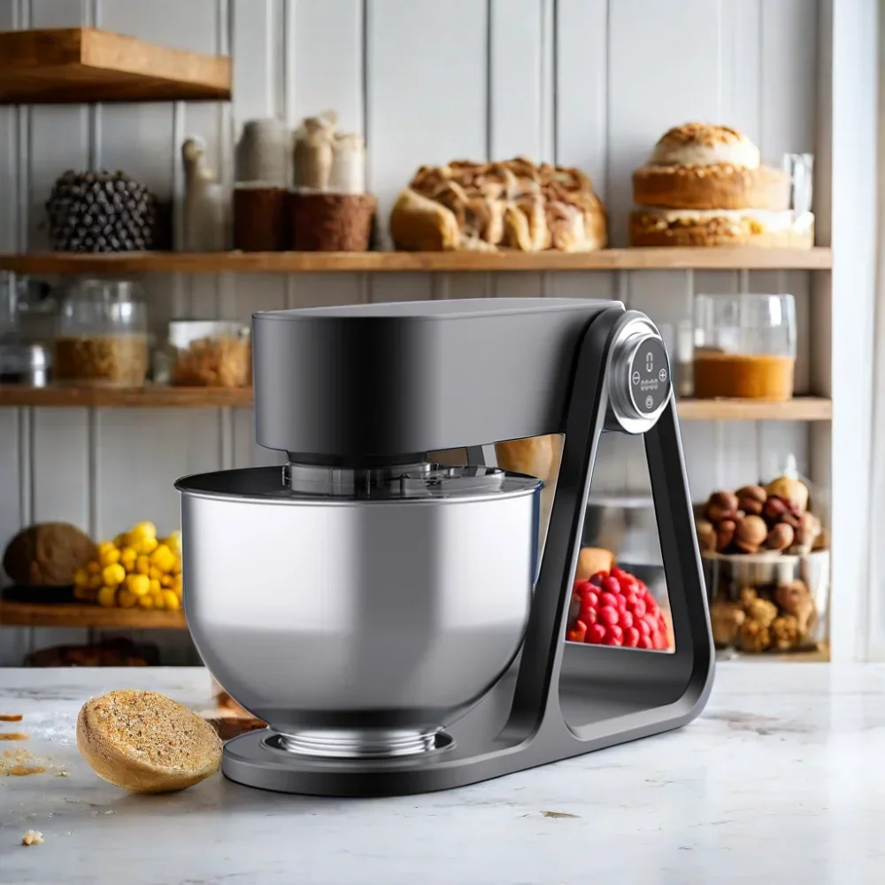 Electric Food Mixer For Baking Cakes, Eggs with Stainless Steel Egg Beater, Dough Hook Attachment