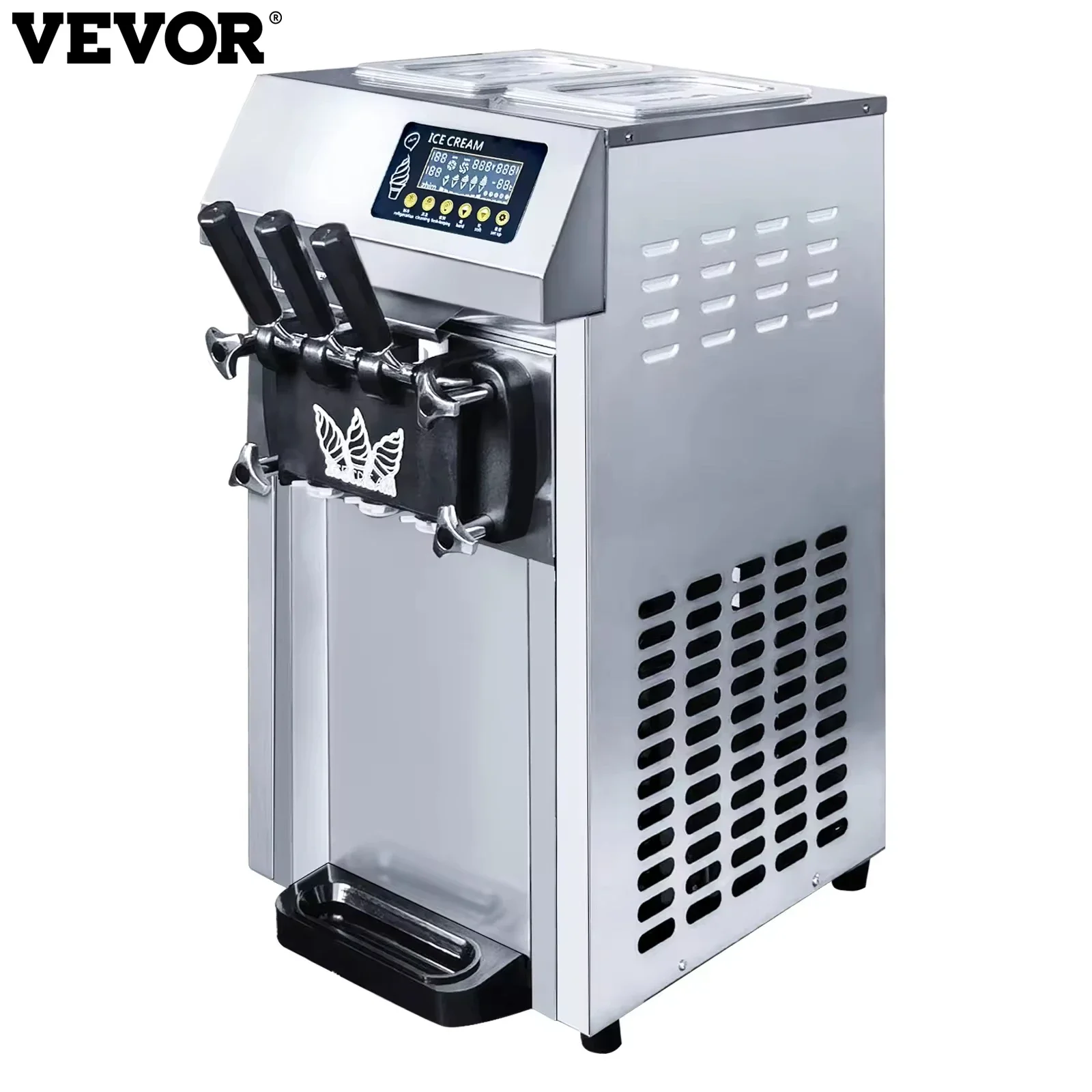 VEVOR Pre-cooling Commercial Ice Cream Maker A126 Ice Cream Machine Soft Serve Machine Portable Big Capacity Ice Cream Machine 1