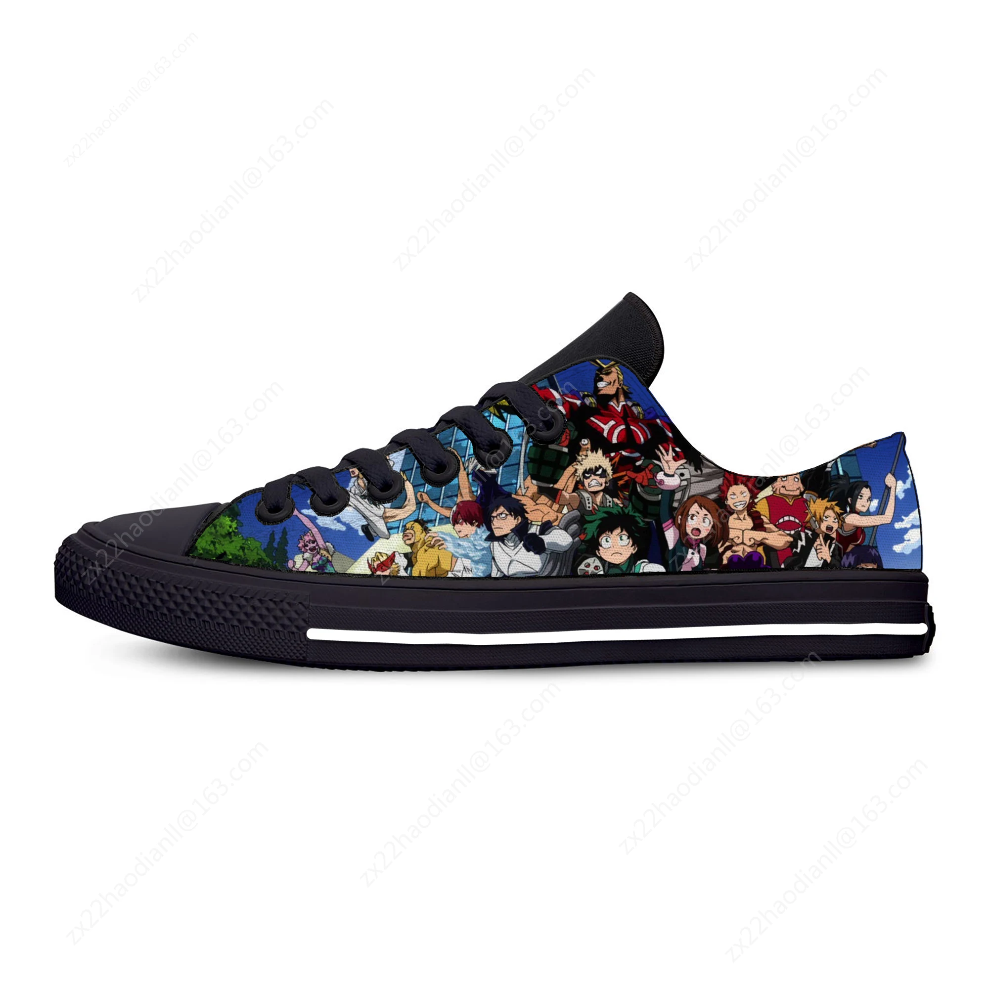 Anime My Hero Academia Midoriya Izuku Fashion Cool Casual Cloth Shoes Low Top Harajuku Breathable 3D Printed Men women Sneakers