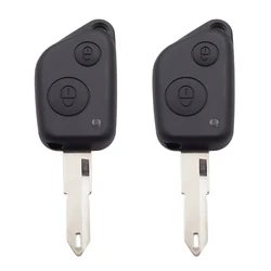 Enhanced Car Key Shell Fob Case with Uncut Blade for 2 Buttons (2pcs 206 keyshell)
