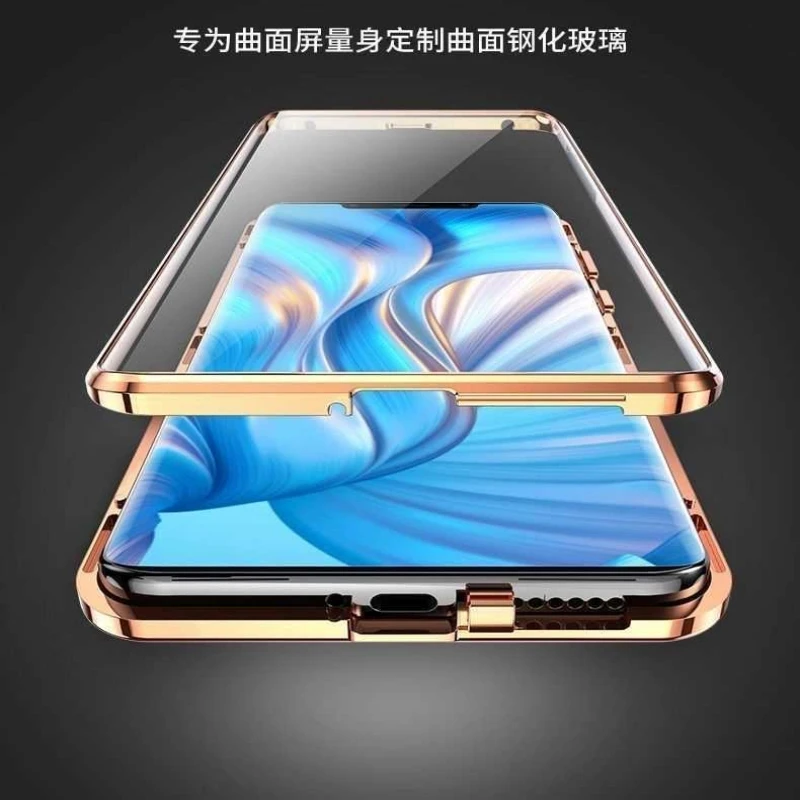Premium 360° Protective Leather Bumper Case with Tempered Glass – Double-Sided Full Coverage
