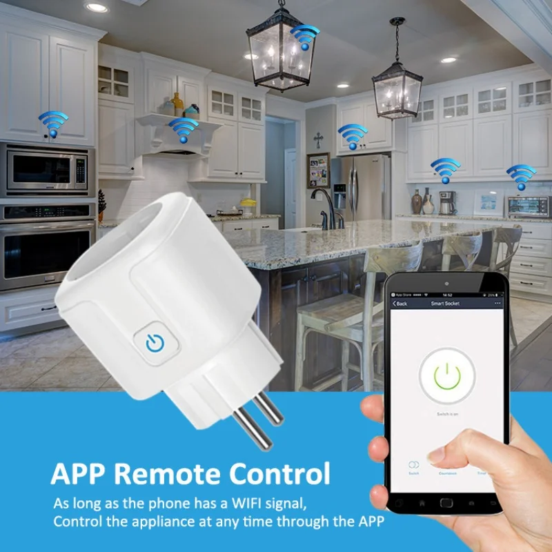 Smart ZigBee Plug with Power Monitoring – EU Socket, Works with Voice Assistants