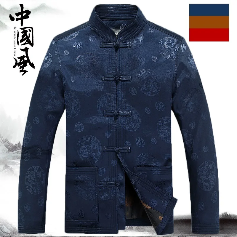 Traditional Chinese Kung Fu Suit Male Clothing Jacket For Men Cheongsam Tang Suit Oriental Wear Vintage Man Mens Chinese Tops