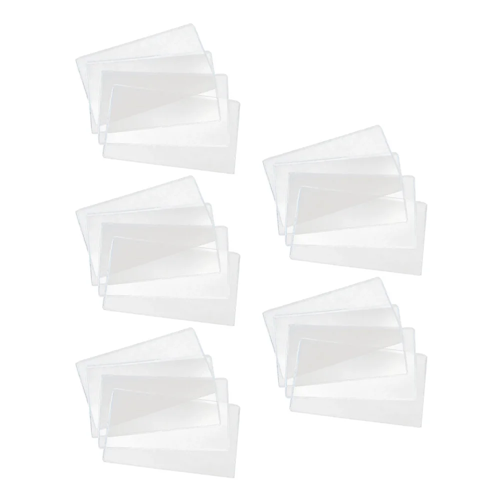 

20pcs Transparent Credit Holders Holders Commemorative Waterproof Holder Collection Tools