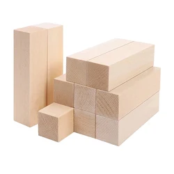 Basswood Carving Blocks - Natural Cork DIY Craft Supplies for Beginners and Enthusiasts (Light Brown)