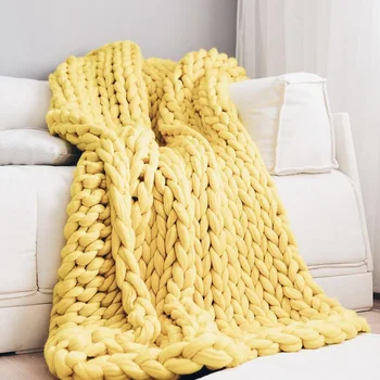 Nordic Wool Knit Blanket 1