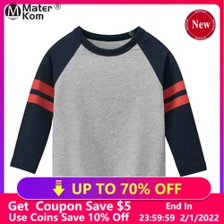 Primavera roupas do bebê meninos de manga longa topos crianças listrado t shirts blusa camisetas casual algodão roupas para crianças meninas tamanho 2t 7t