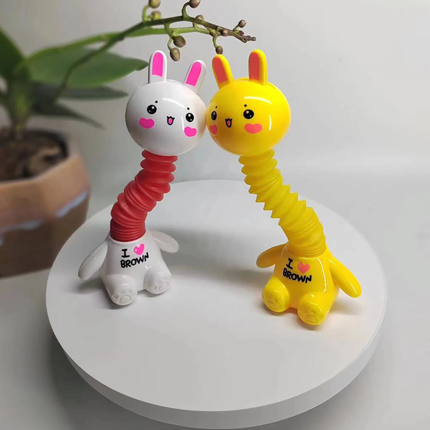 Novelty Toy Stress Relieving Expansion Tube Rabbit DIY Scalable White Rabbit Stress Relieving Creative Interaction 2