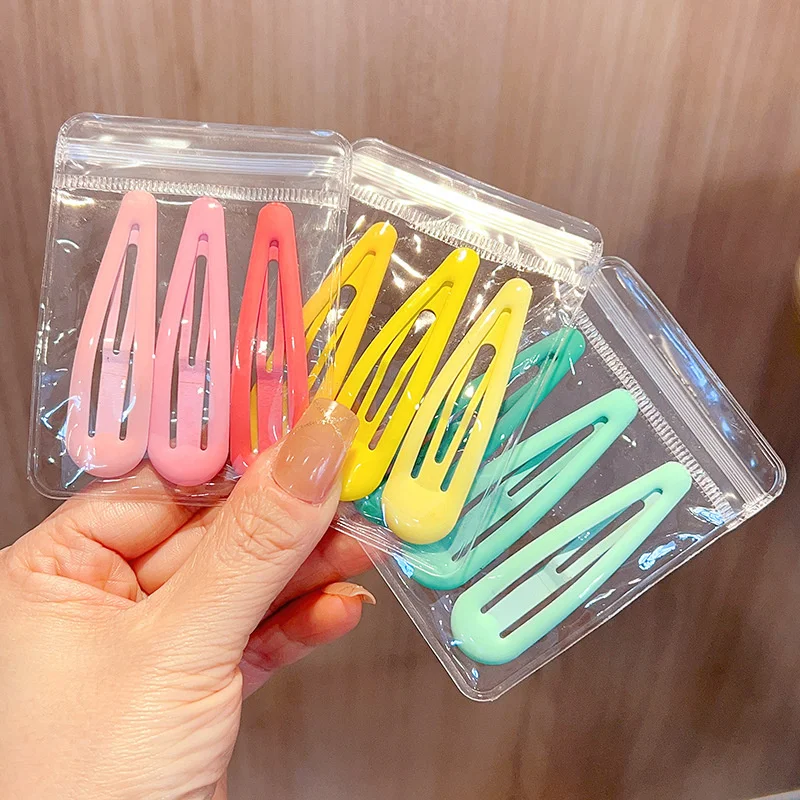 

water Hair accessories Colorful drop hair clip Sweet girl side bangs clip Children's little girl Candy color broken hair BB clip