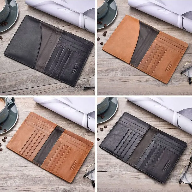 

Retro Genuine Leather Cowhide Travel Passport Cover Holder for CASE Prot