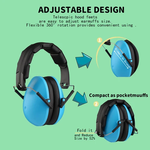어린이 귀 보호 소음 차단 귀마개, 소음 감소, 귀 디펜더, 어린이용 귀마개, 조절 가능한 nrr 25db 안전 3