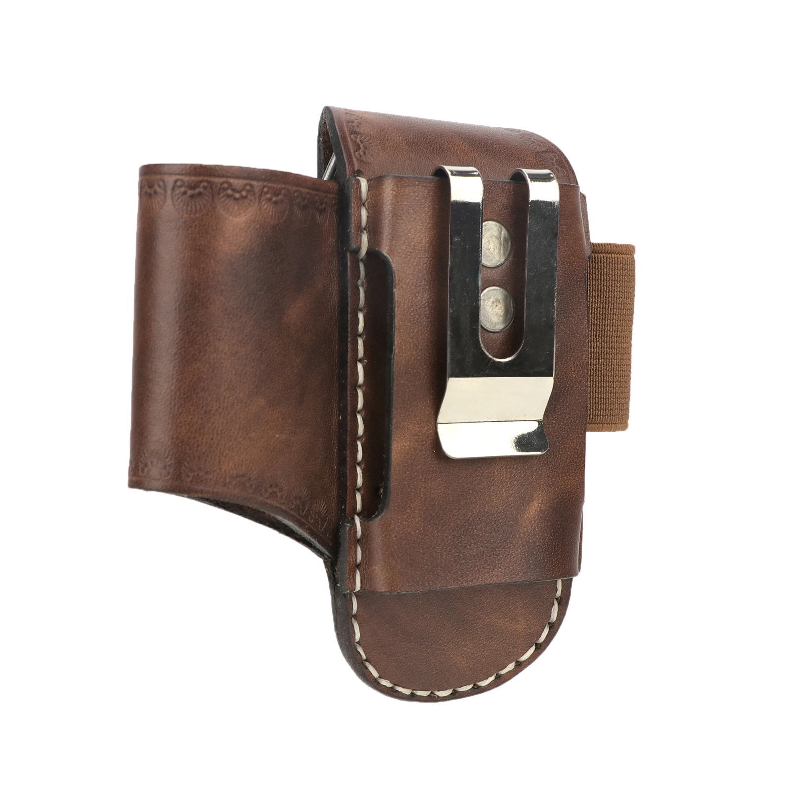 Tourbon Heavy Duty Leder EDC Tasche Multitool Mantel Clip-auf Gürtel Solid EDC Werkzeug Tasche Fall Braun – Detail 20