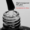 FZANEST Glass Top Coat New Arrival Glass Effect Top Coat no Wipe Base Coat UV Gel Cristal Finish Official Beauty Store 3