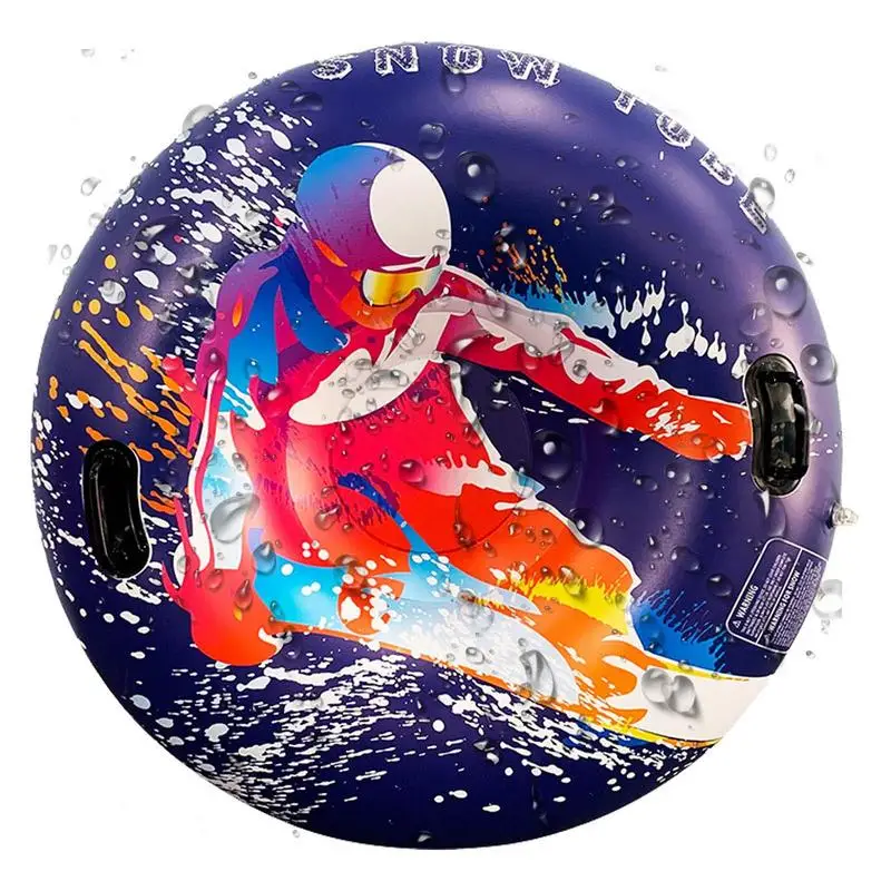 Skiing Snow Tube Inflatable Sleigh Ski Circle Thickened Floated Sled For Kids Adult Skiing Ring Winter Outdoor Ski Supplies