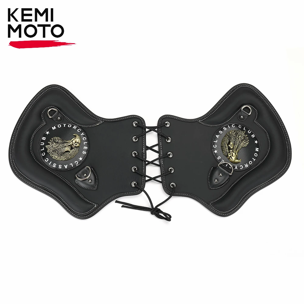 Motorrad Tank Kissenbezug Braun - PU Leder Lackschutz