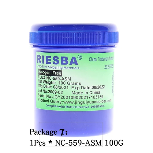 RIESBA NC-559-ASM The high quality solder paste solder paste flux oil cylinder welding needle mouth welding wire types Welding & Soldering Supplies