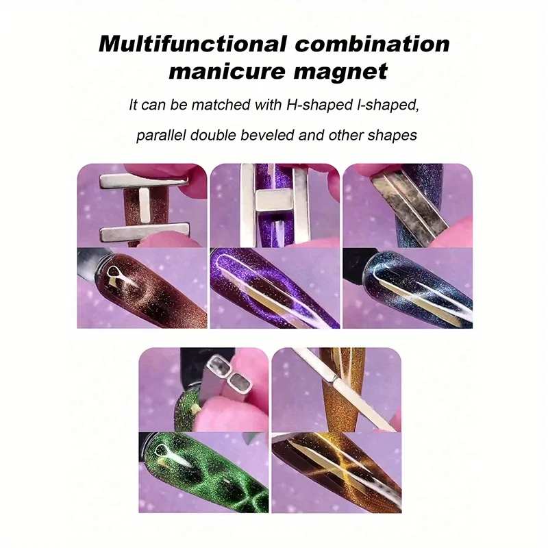4Pcs Multifunction Magnet Manicure Cat-eye Strip Magnet French Cat&lsquo;s Eye Magnetic Iron Set Nail Magnetic Stick UV Gel Tools,cat eye nail tool,magnetic nail art tools,magnetic nail pen,magnetic nail tools,nail care tools