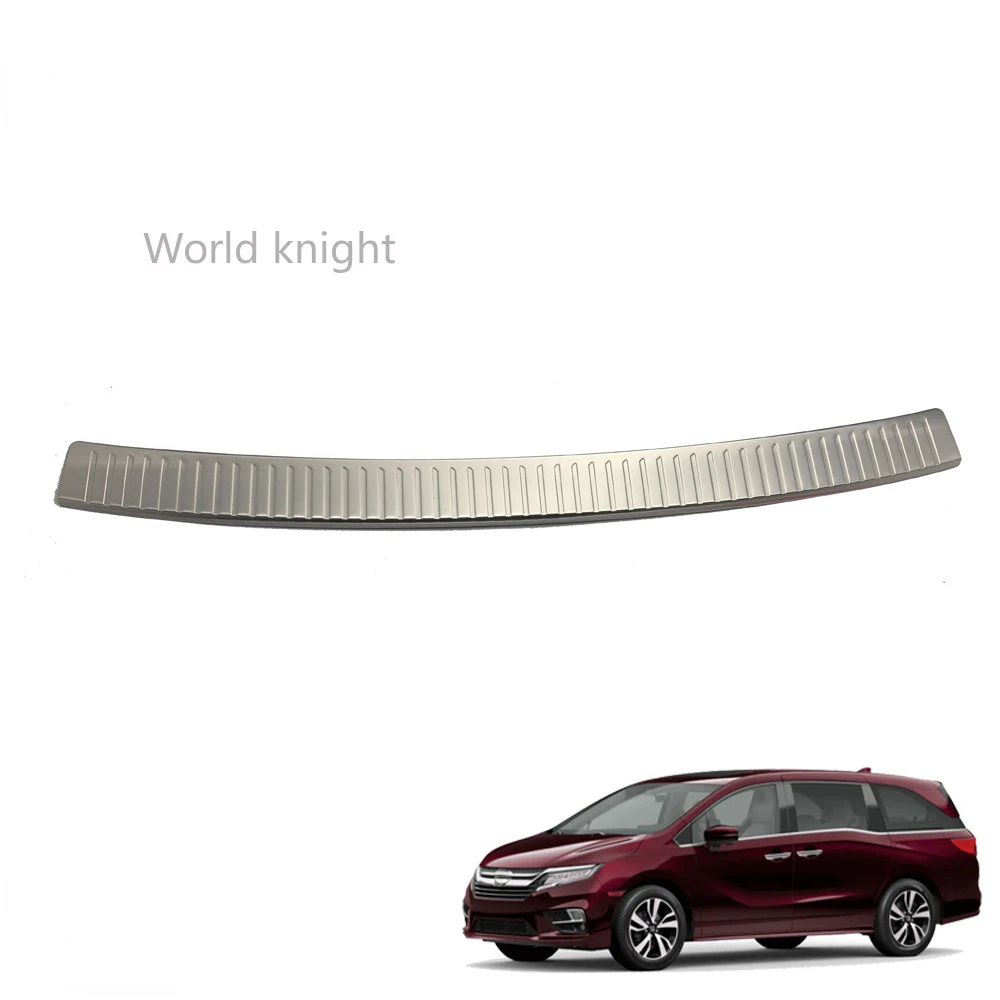 

For Honda Odyssey 2018 2019 2020 Stainless Steel Outer Rear Bumper Pad Protector Trim Tail Trunk Scuff Plate Cover Car-Styling