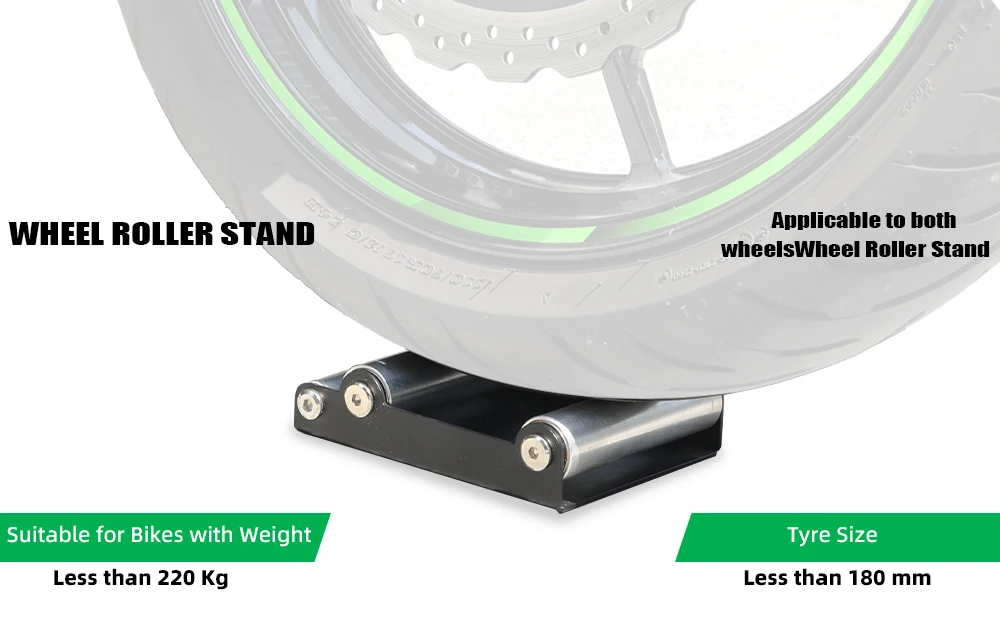 Inspection of motorcycle tire using the stand