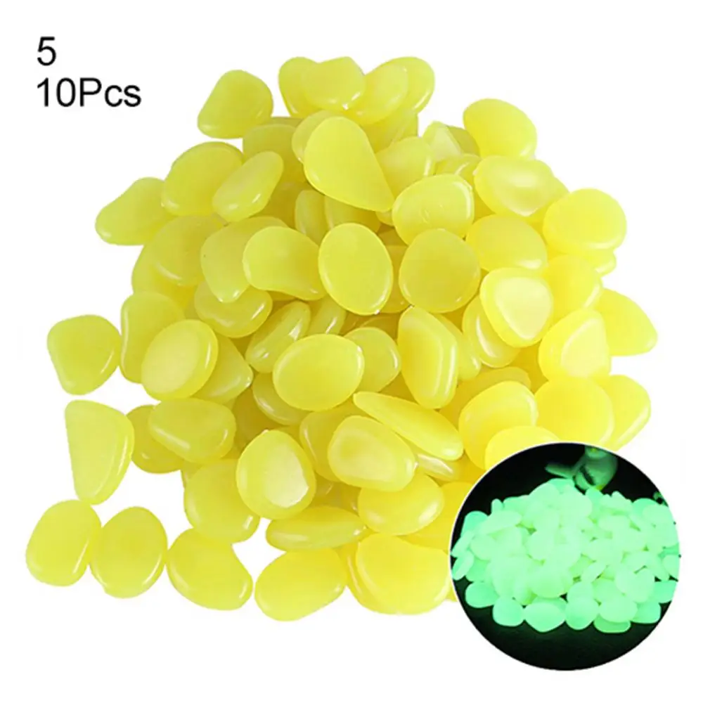 Luminous Stones Dark Garden Pebbles Glow Stones Rocks for Luminous Light-emitting Artificial Pebble Lawn Garden Yard Decoration
