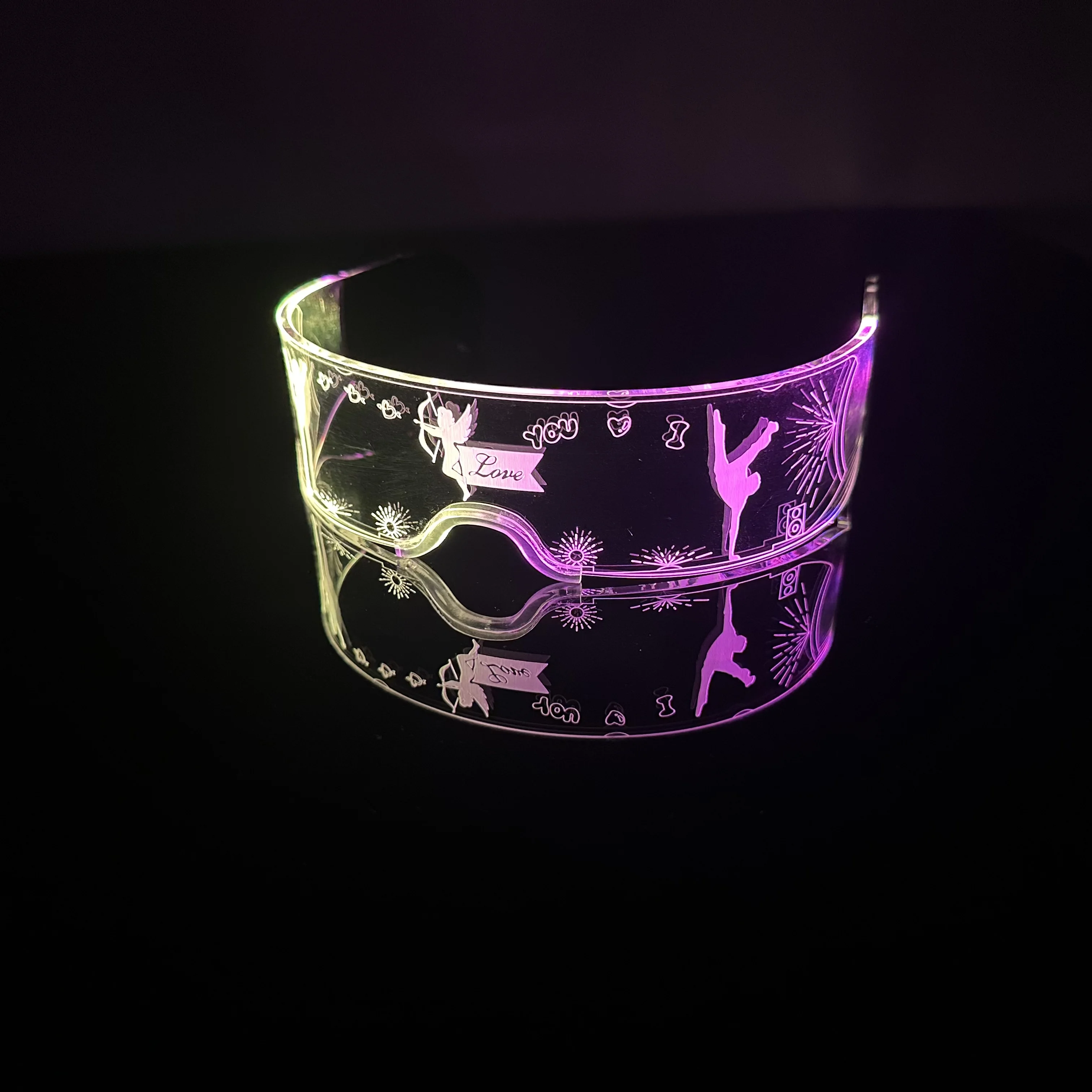 Neue Bunte LED Gläser Frauen Männer Decor Brillen Leuchtende Party Gläser Glowing Für Rave Nachtclub Bar Tanzen Party – Detail 8