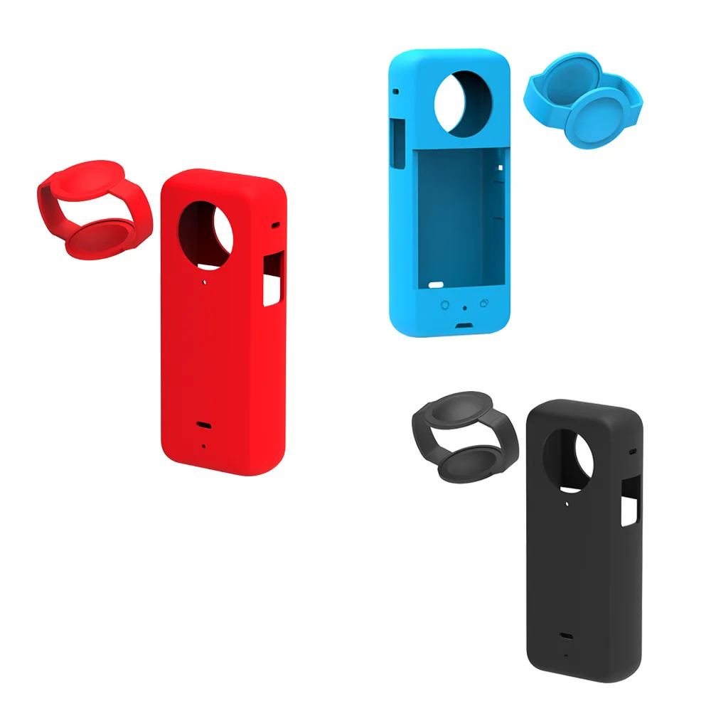 

For Insta360 One X3 Silicone Case Body Lens Protective Cover Anti-Slip Anti-Scratch