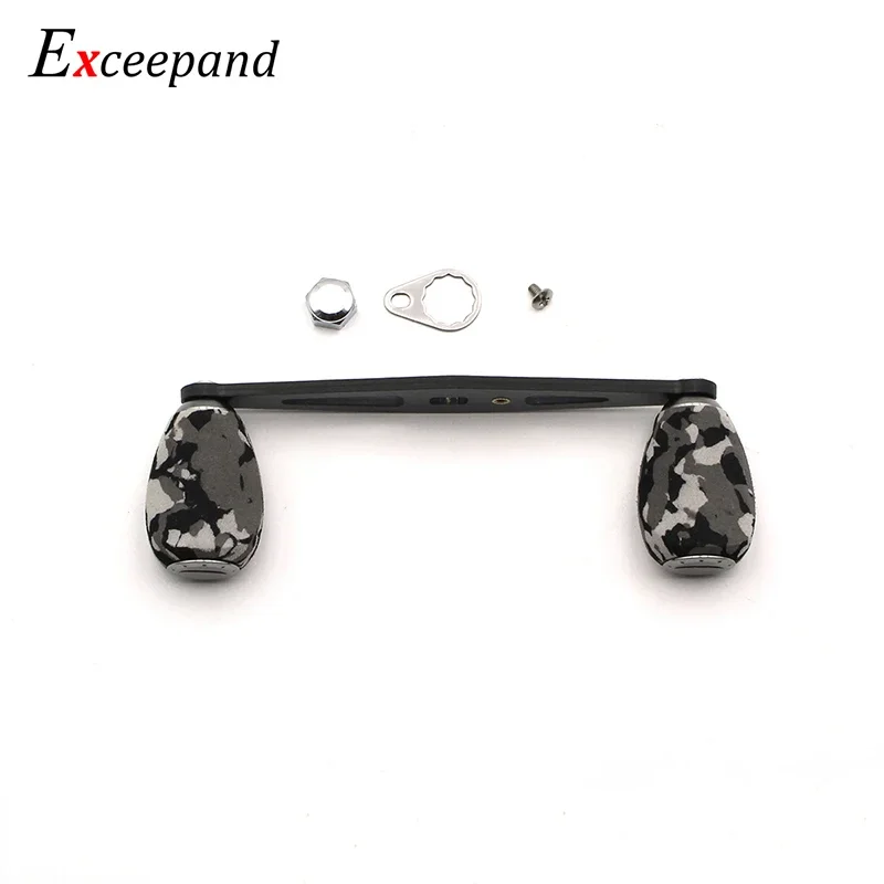 Exceepand 탄소 섬유 낚시 릴 핸들, 아부 가르시아  CAMO EVA 손잡이, 스트레이트 베이트 캐스팅, DIY 물고기 액세서리