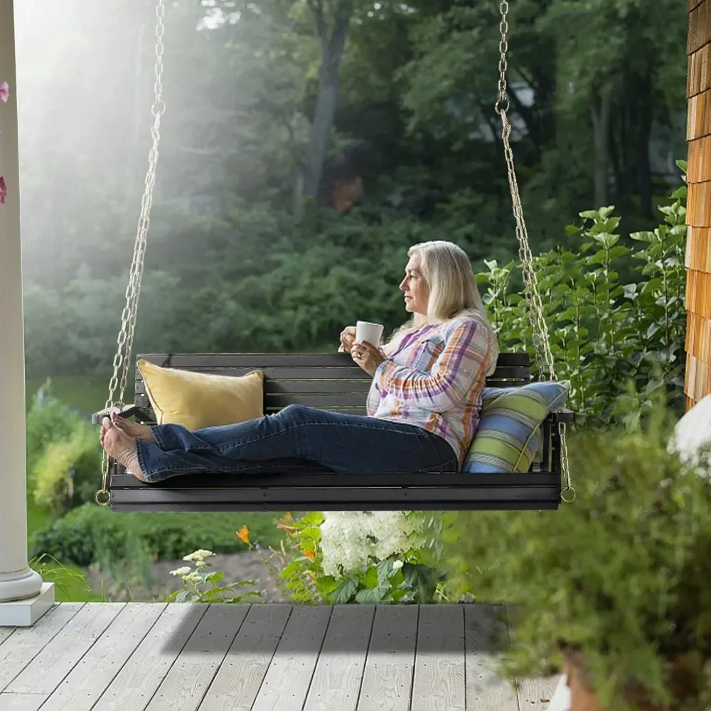 Upgraded Patio Wooden Porch Swing 6