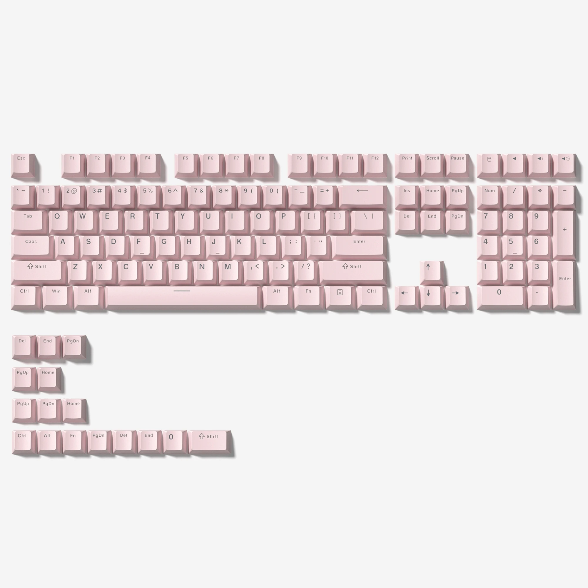 168-Key Double Shot PBT Custom WOB Cherry Profile Keycap Set