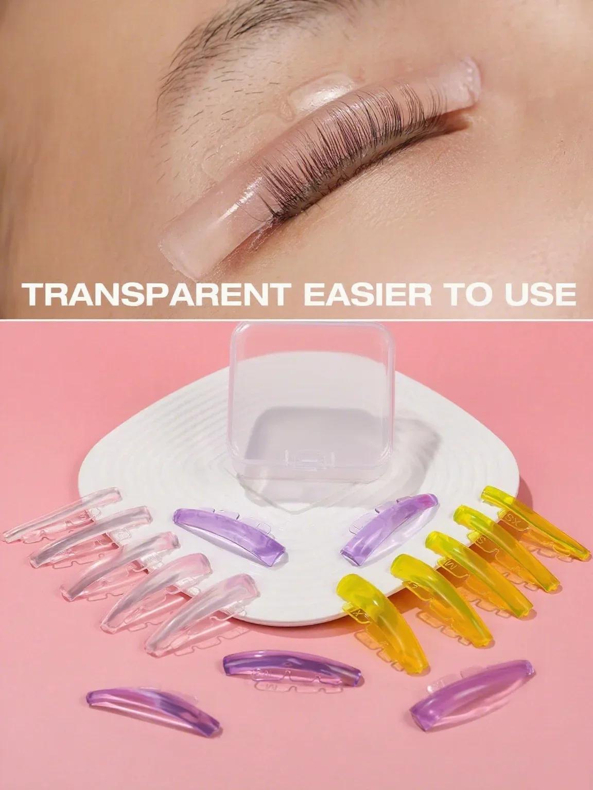 5쌍 속눈썹 리프팅 패드, 새로운 자가 접착식 초유연 속눈썹 리프팅 로드, 접착제 없는 재사용 가능 속눈썹 리프팅 쉴드, 속눈썹 리프팅