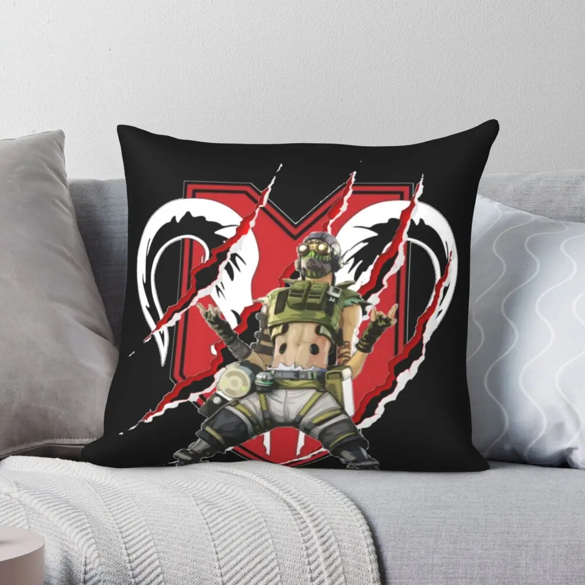 

Apex Legends Octane Square Pillowcase Polyester Linen Velvet Printed Zip Decor Bed Cushion Cover